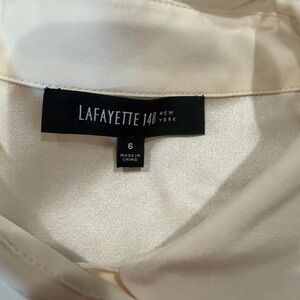 Lafayette 148 New York Ivory Satin Top